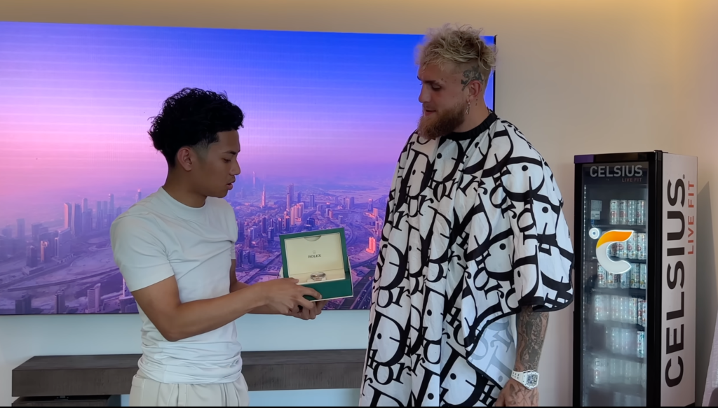 Jake Paul and his barber